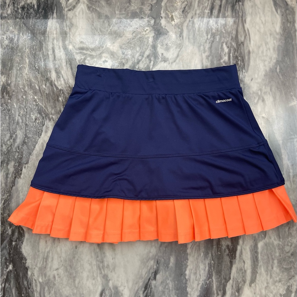 Adidas Navy and Orange Tennis Skirt Skort - Picture 2 of 4
